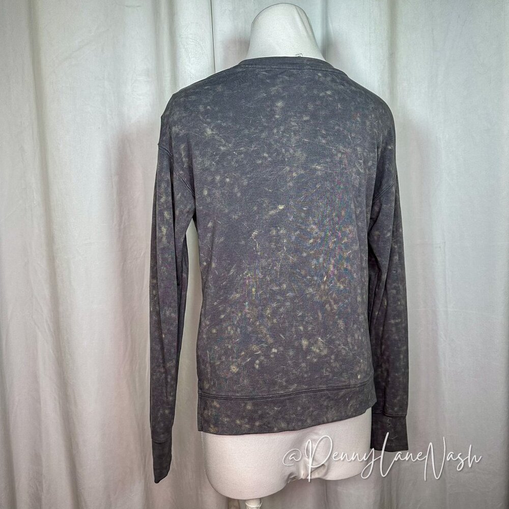 Mudd Lace Up Terry Sweatshirt Quiet Shade - Picture 8 of 9